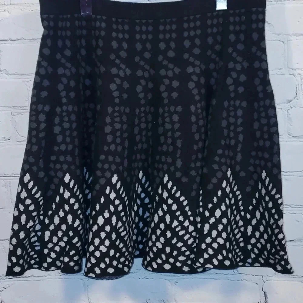 Grace Elements Skirt Sz XL Flared Black Grey Combo - Picture 1 of 6